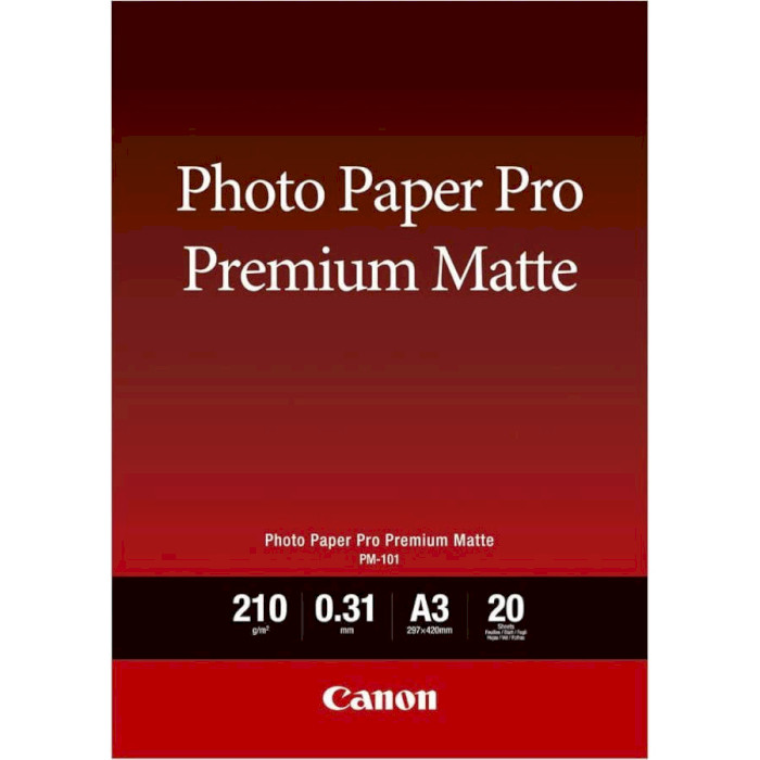 Фотобумага CANON Pro Premium Matte PM-101 A3 210г/м² 20л (8657B006)
