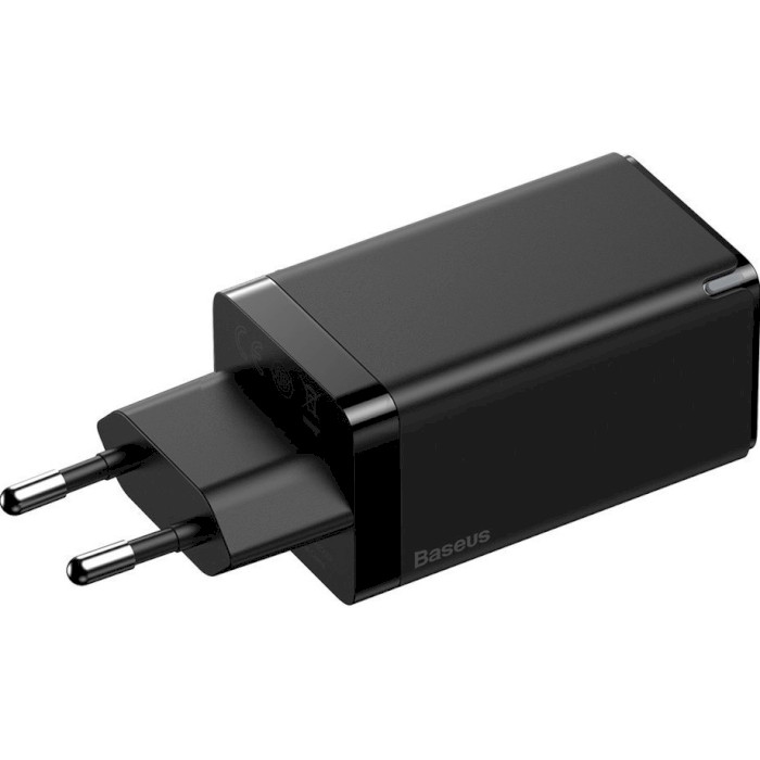 Зарядное устройство BASEUS GaN2 Pro Quick Charger 2C+U 65W Black w/Type-C to Type-C cable (CCGAN2P-B01)