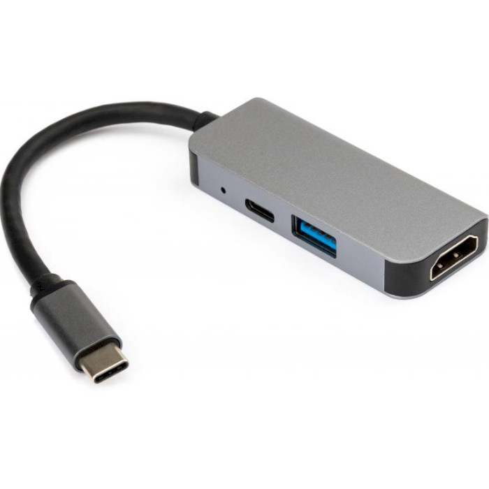 Порт-репликатор VINGA Type-C to HDMI + USB-A + Type-C (VCPHTC3AL)