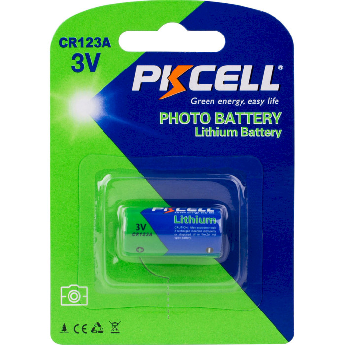 Батарейка PKCELL Lithium Photo CR123A (6942449566027)