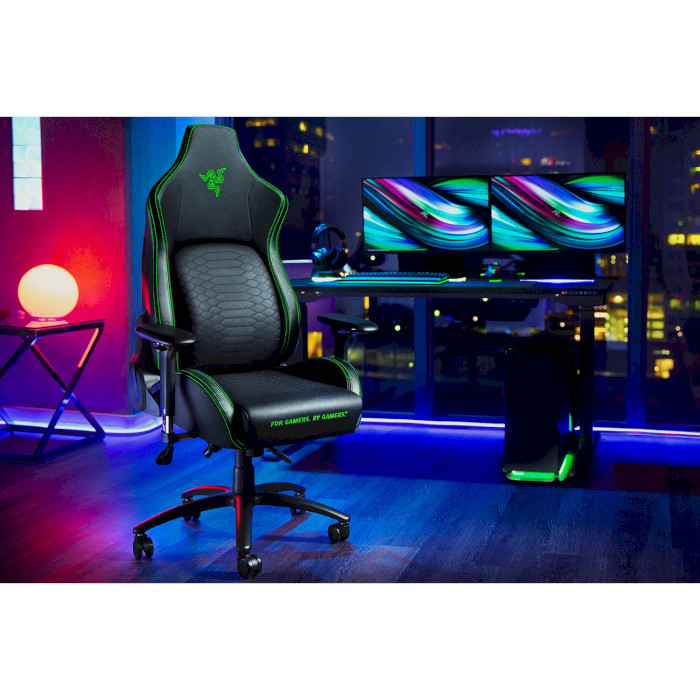 Кресло геймерское RAZER Iskur Black/Green (RZ38-02770100-R3G1)