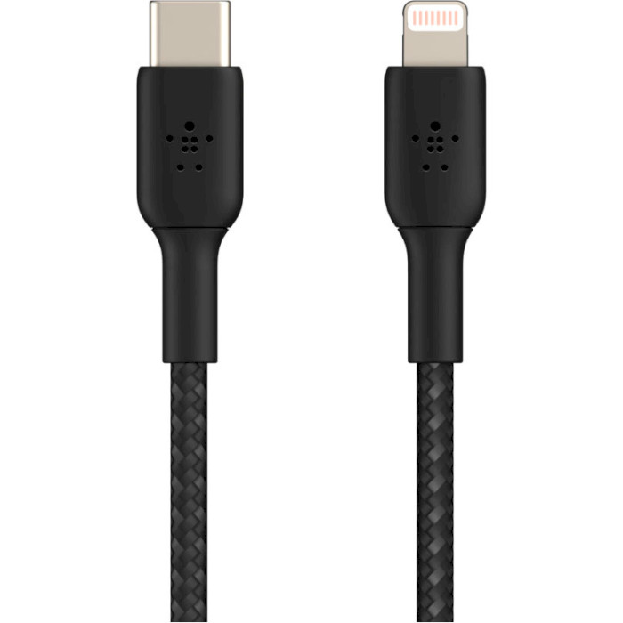 Кабель BELKIN Boost Up Charge Braided USB-C to Lightning 1м Black (CAA004BT1MBK)