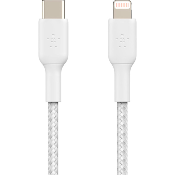 Кабель BELKIN Boost Up Charge Braided USB-C to Lightning 1м White (CAA004BT1MWH)