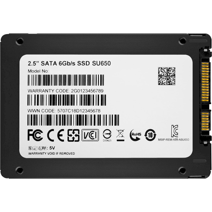 SSD диск ADATA Ultimate SU650 512GB 2.5" SATA (ASU650SS-512GT-R)