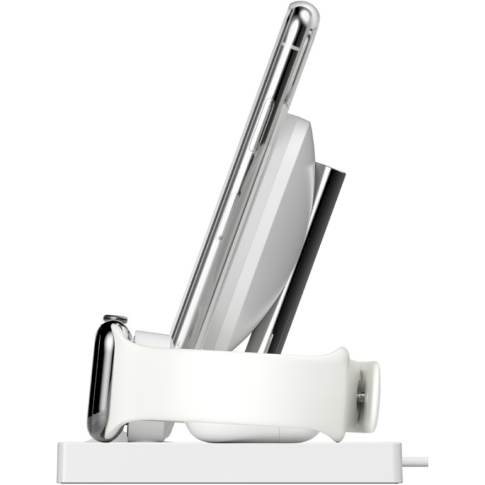 Бездротовий зарядний пристрій BELKIN Boost Up Charge 3-in-1 Wireless Charger White (F8J234VFWHT-APL)