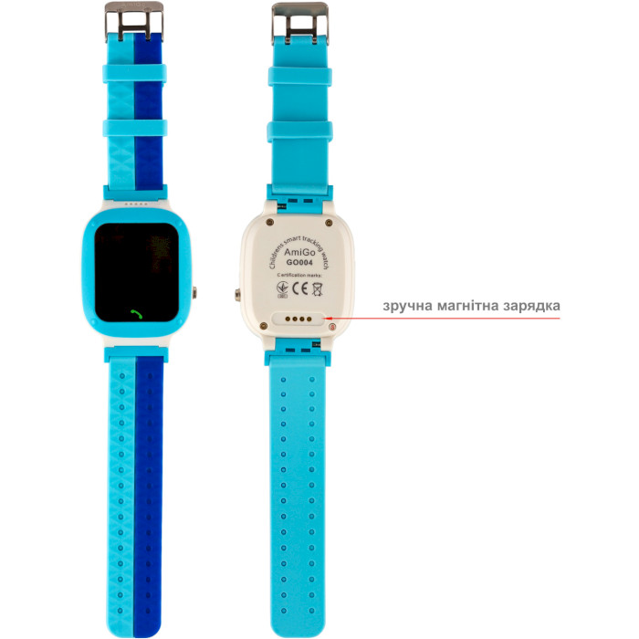 Детские смарт-часы AMIGO GO004 Splashproof Camera + LED Blue