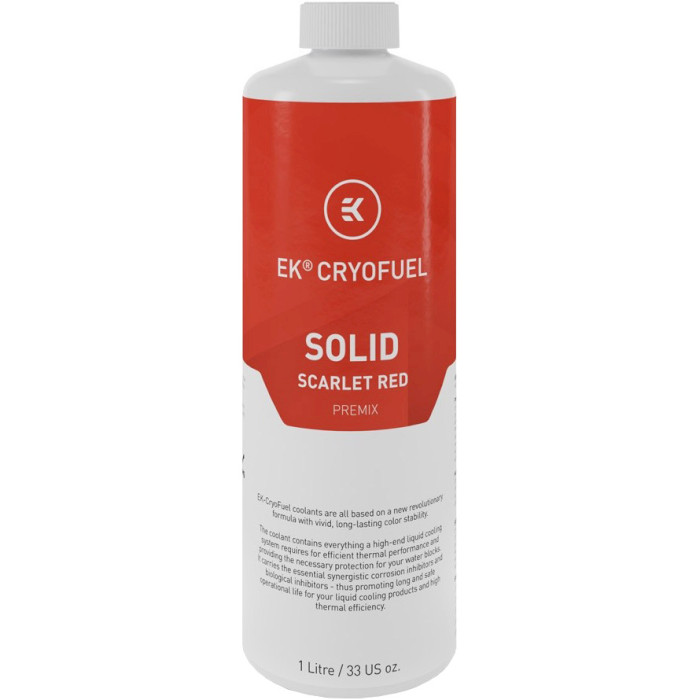Охолоджуюча рідина EKWB EK-CryoFuel Solid Scarlet Red 1л (3831109880333)