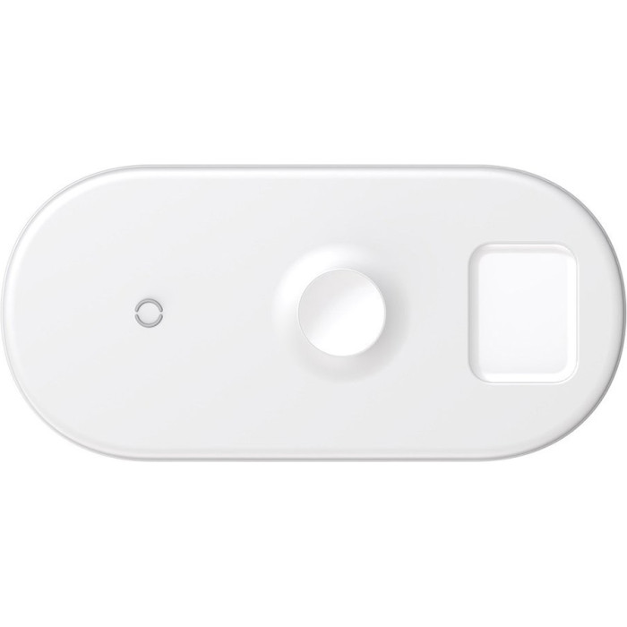 Беспроводное зарядное устройство BASEUS Smart 3-in-1 18W для Apple iPhone/Watch/AirPods White (WX3IN1-C02)