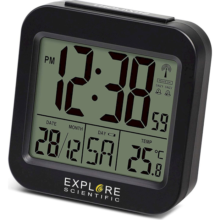 Будильник EXPLORE SCIENTIFIC Compact RC Alarm Black (RDC1008CM3000)