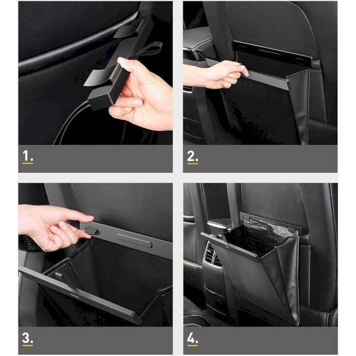 Органайзер для сміття BASEUS Large Garbage Bag for Back Seat of Cars Black (CRLJD-A01)