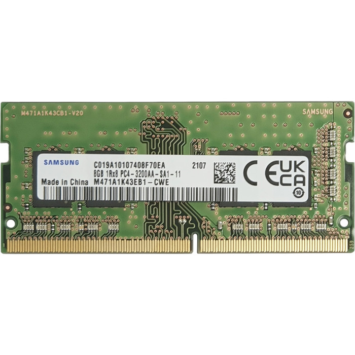 Модуль пам'яті SAMSUNG SO-DIMM DDR4 3200MHz 8GB (M471A1K43EB1-CWE)