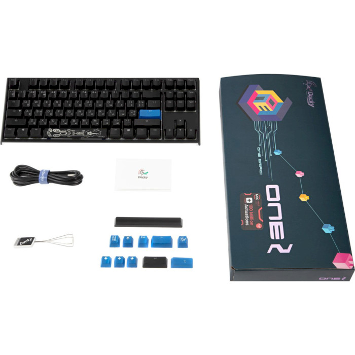 Клавіатура DUCKY One 2 RGB TKL Cherry MX Blue Black/White (DKON1787ST-CURALAZT1)