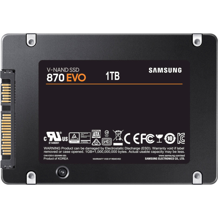 SSD диск SAMSUNG 870 EVO 1TB 2.5" SATA (MZ-77E1T0BW)