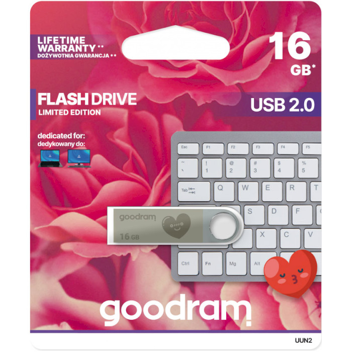Флэшка GOODRAM UUN2 16GB USB2.0 Valentine (UUN2-0160S0R11-V)