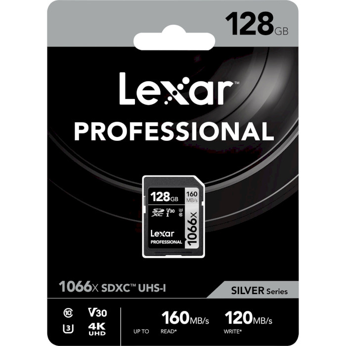 Карта пам'яті LEXAR SDXC Professional 1066x 128GB UHS-I U3 V30 Class 10 (LSD1066128G-BNNNG)