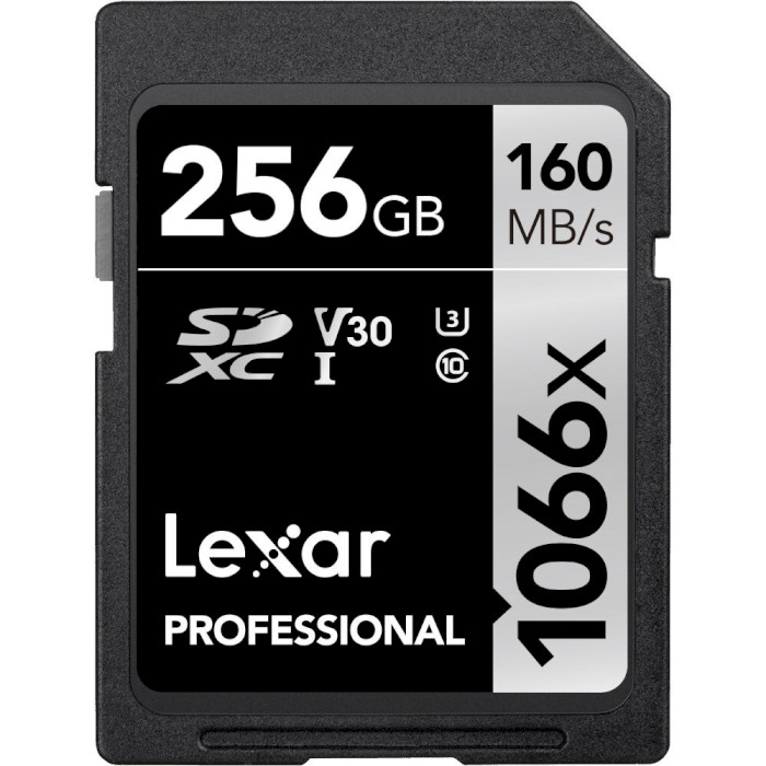 Карта памяти LEXAR SDXC Professional 1066x 256GB UHS-I U3 V30 Class 10 (LSD1066256G-BNNNG)