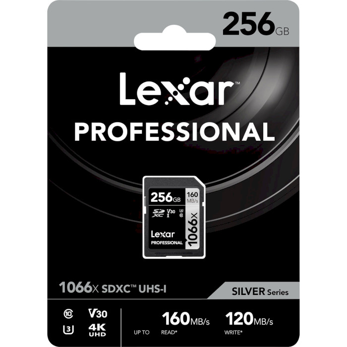 Карта пам'яті LEXAR SDXC Professional 1066x 256GB UHS-I U3 V30 Class 10 (LSD1066256G-BNNNG)