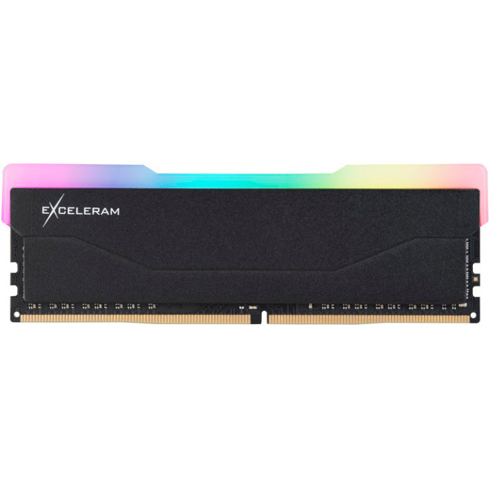 Модуль пам'яті EXCELERAM RGB X2 Black DDR4 3600MHz 16GB Kit 2x8GB (ERX2B416369AD)