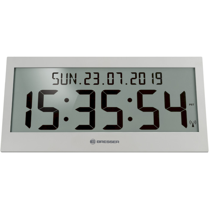Настінний годинник BRESSER Jumbo LCD Wall Clock Gray (7001802QT5000)