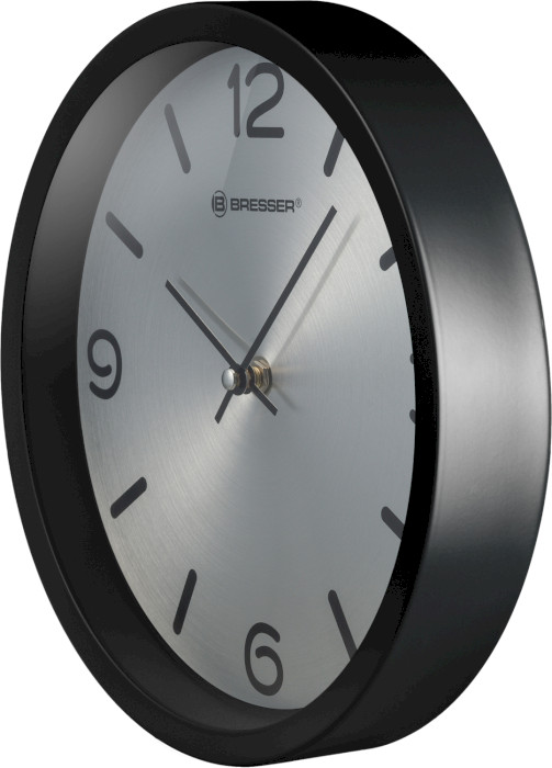 Настінний годинник BRESSER MyTime Silver Edition Wanduhr Black (8020316CM3000)