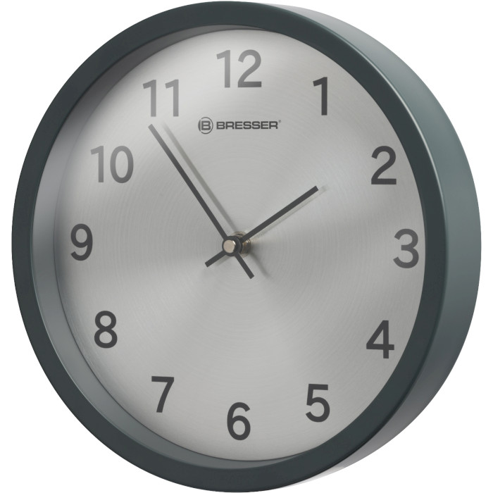 Настінний годинник BRESSER MyTime Silver Edition Wanduhr Matte Graphite (8020314UJT000)