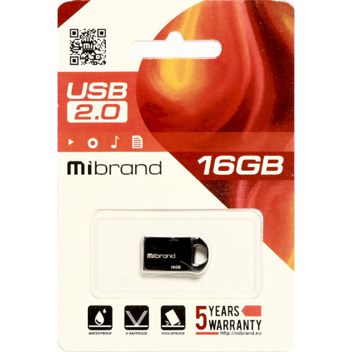 Флешка MIBRAND Hawk 16GB USB2.0 Black (MI2.0/HA16M1B)