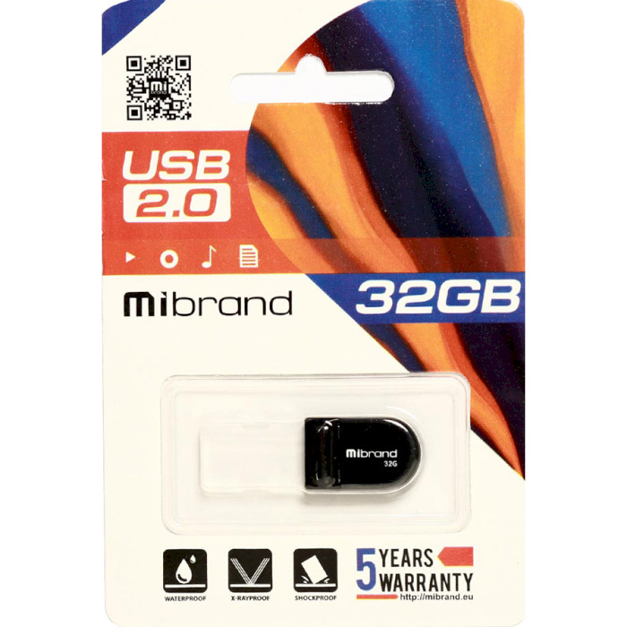 Флэшка MIBRAND Scorpio 32GB Black (MI2.0/SC32M3B)