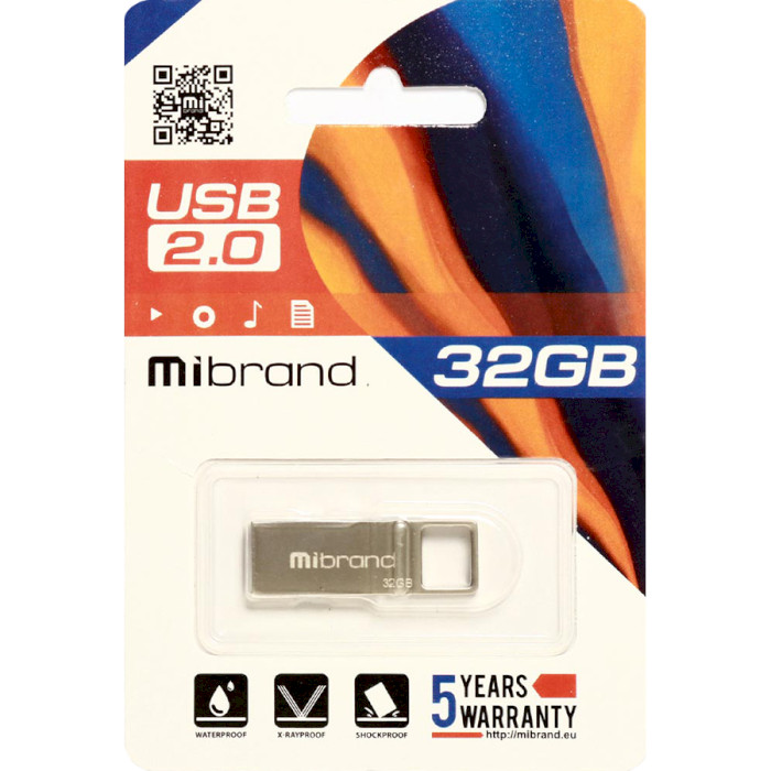 Флэшка MIBRAND Shark 32GB USB2.0 Silver (MI2.0/SH32U4S)