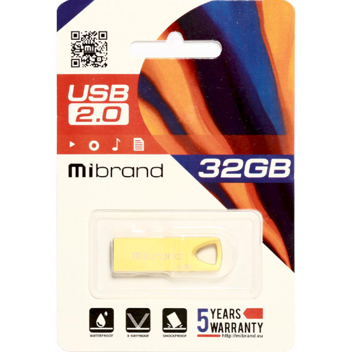 Флэшка MIBRAND Taipan 32GB USB2.0 Gold (MI2.0/TA32U2G)