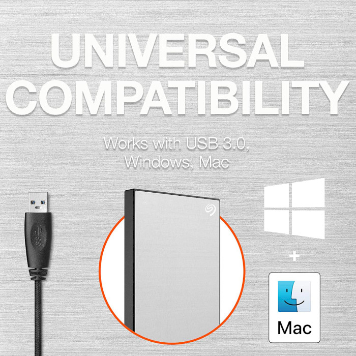 Портативний жорсткий диск SEAGATE One Touch 4TB USB3.2 Silver (STKC4000401)