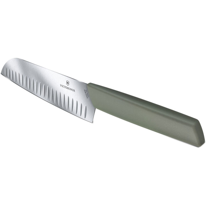 Нож кухонный VICTORINOX SwissModern Santoku Olive 170мм (6.9056.17K6B)