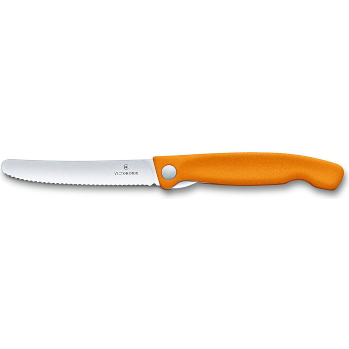 Ніж кухонний для чистки овочів VICTORINOX Swiss Classic Foldable Paring Knife Orange 110мм (6.7836.F9B)