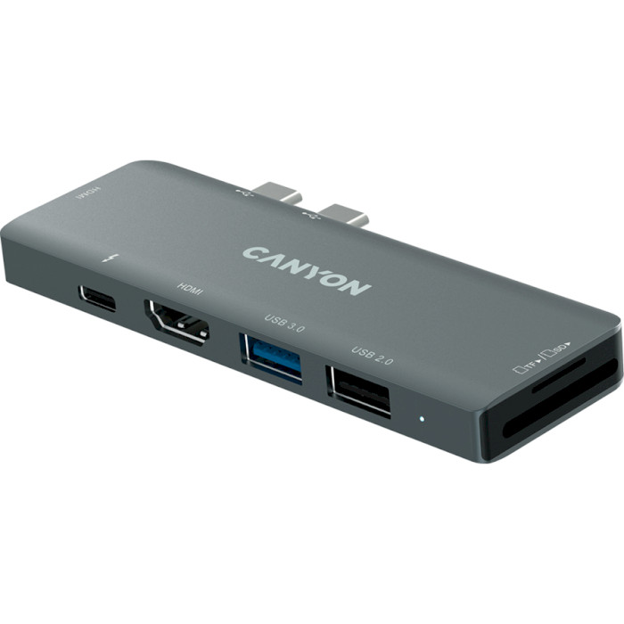 Порт-реплікатор CANYON DS-5 USB-C Multiport Docking Station 7-in-1 (CNS-TDS05B)
