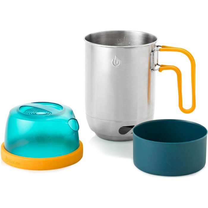 Туристический чайник BIOLITE KettlePot Silver/Teal/Orange (CSE0200)