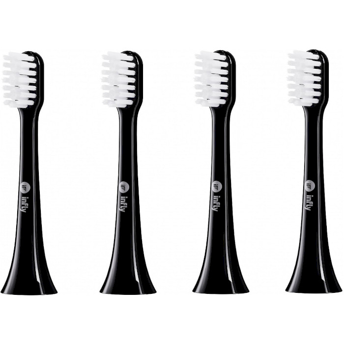 Насадка для зубної щітки XIAOMI INFLY Toothbrush Head for PT02 Black 4шт