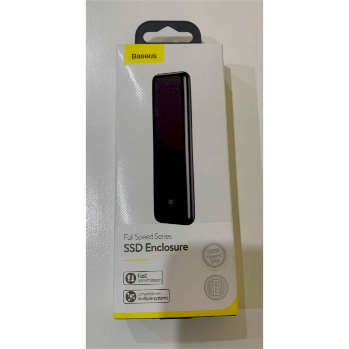 Внешний карман BASEUS Full Speed Series SSD Enclosure Type-C Space Gray M.2 USB/Уценка (CAYPH-E0G)