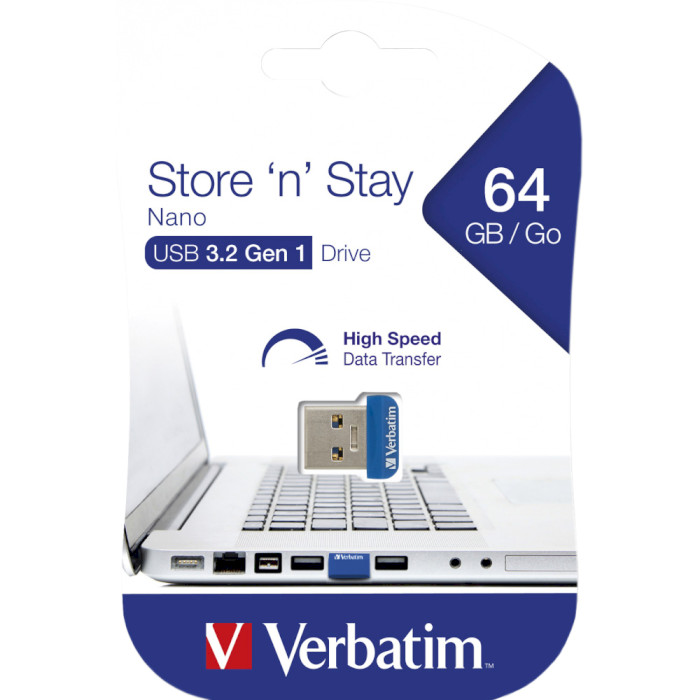 Флэшка VERBATIM Store 'n' Stay Nano 64GB (98711)