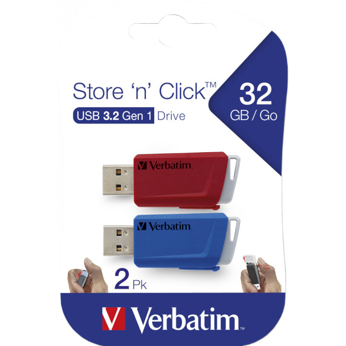 Набор из 2 флэшек VERBATIM Store 'n' Click 32GB (49308)