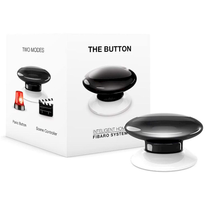 Бездротовий вимикач FIBARO The Button Z-Wave Black (FGPB-101-2)