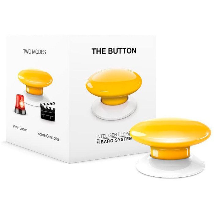 Бездротовий вимикач FIBARO The Button Z-Wave Yellow (FGPB-101-4)