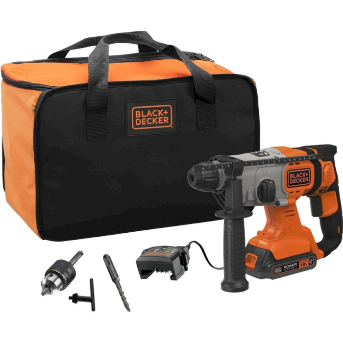 Аккумуляторный перфоратор BLACK+DECKER BCD900D1S SDS-plus