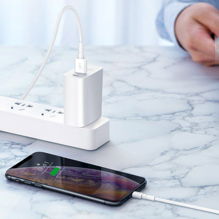 Кабель BASEUS Mini Cable USB for Lightning 1м White (CALSW-02)