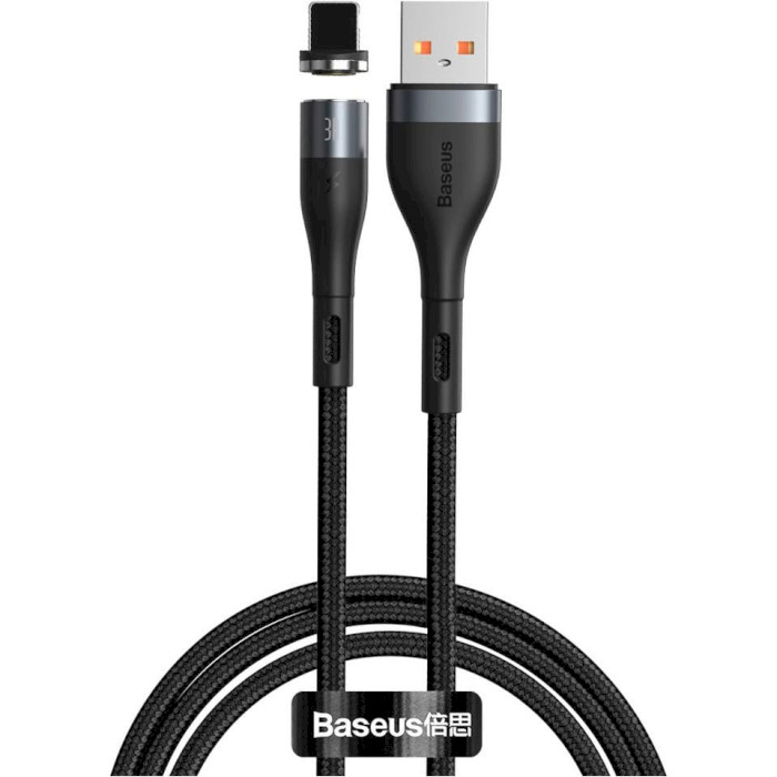 Кабель BASEUS Zinc Magnetic Safe Fast Charging Data Cable USB for Lightning 1м Gray/Black (CALXC-KG1)