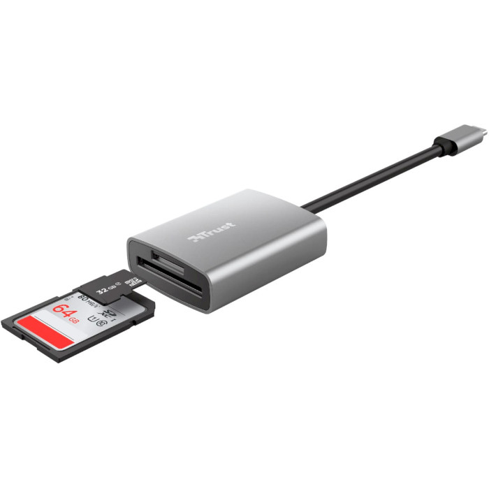 Кардридер TRUST Aluminium USB-C Card Reader