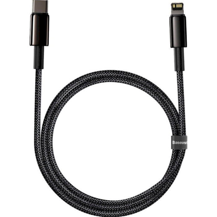 Кабель BASEUS Tungsten Gold Fast Charging Data Cable USB-C for Lightning 1м Black (CATLWJ-01)