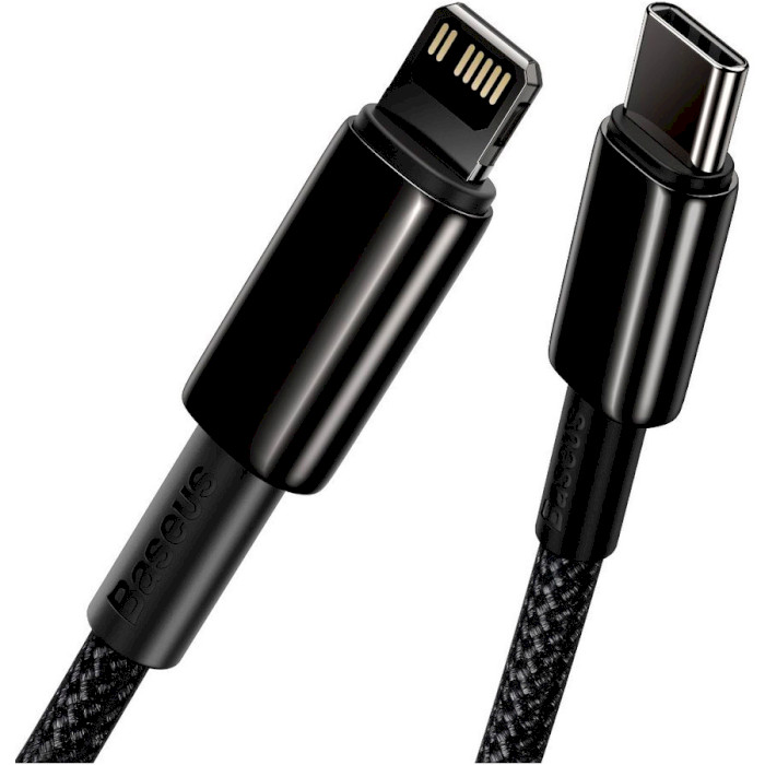 Кабель BASEUS Tungsten Gold Fast Charging Data Cable USB-C for Lightning 1м Black (CATLWJ-01)