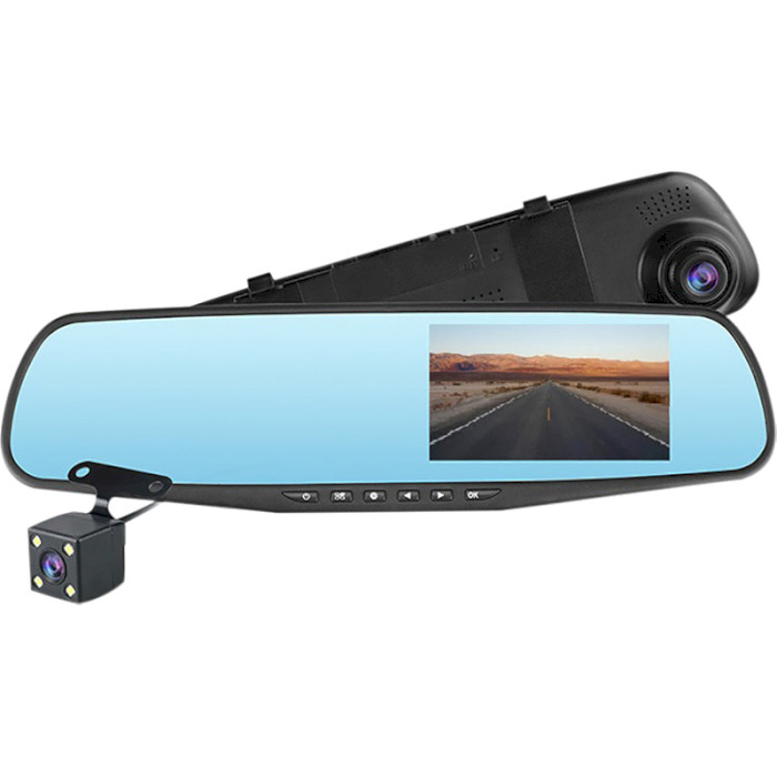 Автомобильный видеорегистратор-зеркало с камерой заднего вида TECSAR BCR-MIRROR-2MVG
