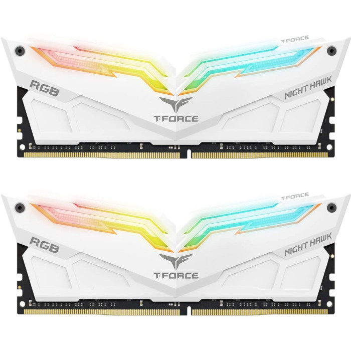 Модуль пам'яті TEAM T-Force Night Hawk RGB White DDR4 4000MHz 16GB Kit 2x8GB (TF2D416G4000HC18EDC01)