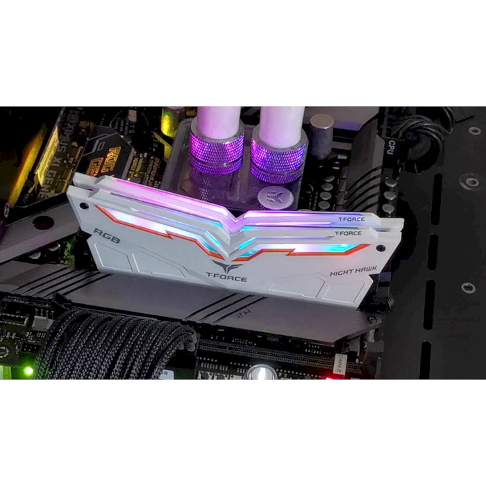 Модуль памяти TEAM T-Force Night Hawk RGB White DDR4 4000MHz 16GB Kit 2x8GB (TF2D416G4000HC18EDC01)