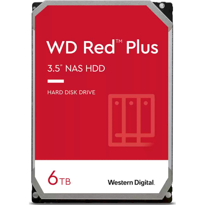 Жёсткий диск 3.5" WD Red Plus 6TB SATA/128MB (WD60EFZX)